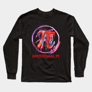 Emotional Pi Symbol, Action Painting Art Long Sleeve T-Shirt